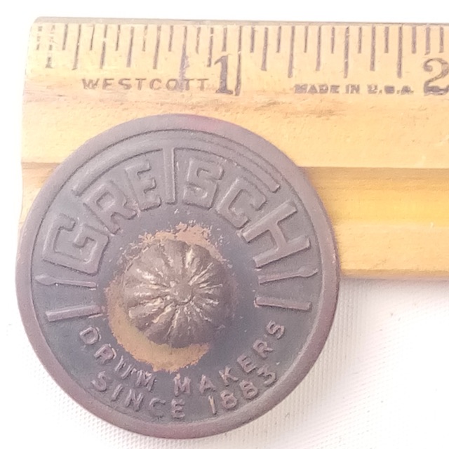Gretsch 60s Tacked Floor/Rack Tom Drum Round Badge Thick Sticks Renown Brooklyn — main photograph