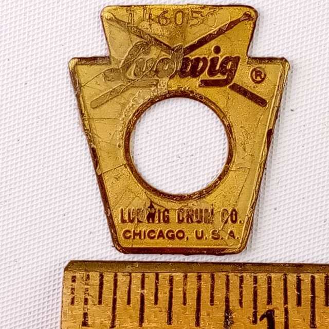 Ludwig #146050 Keystone Badge 1965 Brass Vintage Chicago,IL Snare/Tom/Bass Drum — main photograph