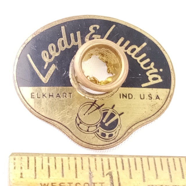 Leedy & Ludwig Badge 1950-'54 Bass/Tom/Snare Drum Vintage50s Elkhart +OG Grommet — main photograph