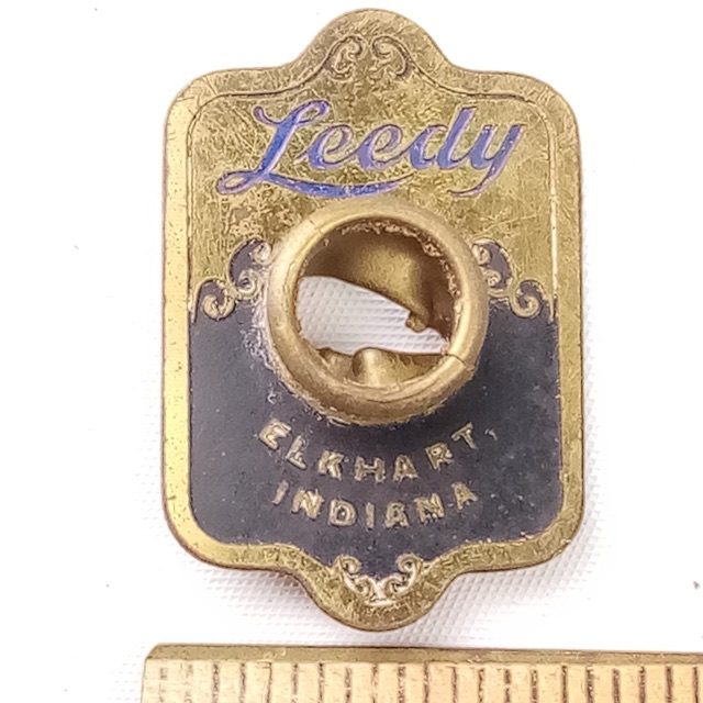 Leedy"Elkhart Indiana"Blue/Brass Badge 1946-8 Snare/Bass/Tom Drum+OG Grommet USA — main photograph