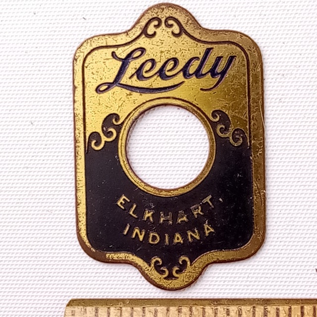 Leedy"Elkhart Indiana"Blue/Brass Badge 1946-8 Snare/Bass/Tom Drum Vintage40s USA — main photograph