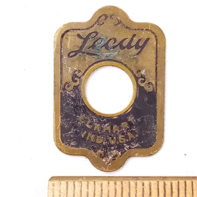 Leedy 1930-40s"Elkhart,Ind USA" Blue/Brass Badge Snare/Bass/Tom Drum Vintage USA — main photograph