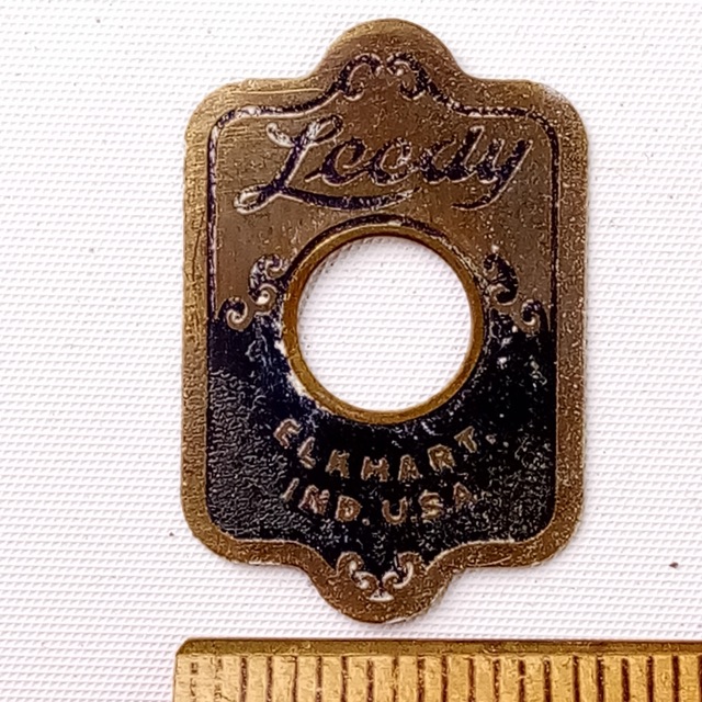 Leedy "Elkhart,Ind USA"1930-40s Blue/Brass Badge Snare/Bass/Tom Drum Vintage USA — main photograph