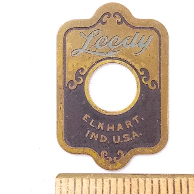 Leedy "Elkhart,Ind USA"Blue/Brass Badge 1930-40s Snare/Bass/Tom Drum Vintage USA — main photograph