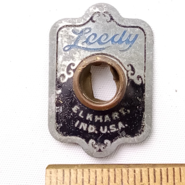 Leedy WW2 "Elkhart, Ind USA" Blue/Aluminum Badge Snare/Bass/Tom Drum +OG Grommet — main photograph