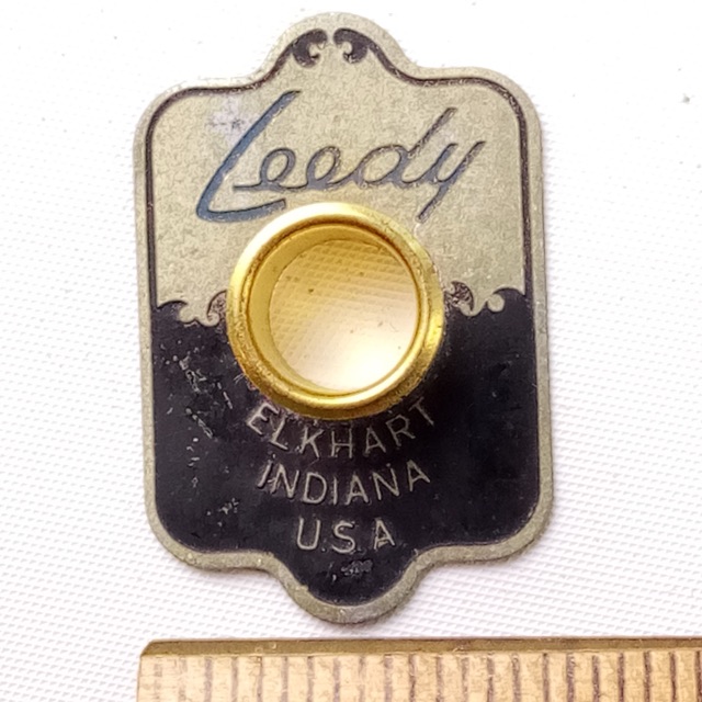 Leedy Elkhart Indiana USA Blue/Aluminum Badge Snare/Bass/Tom Drum+OG Grommet 40s — main photograph