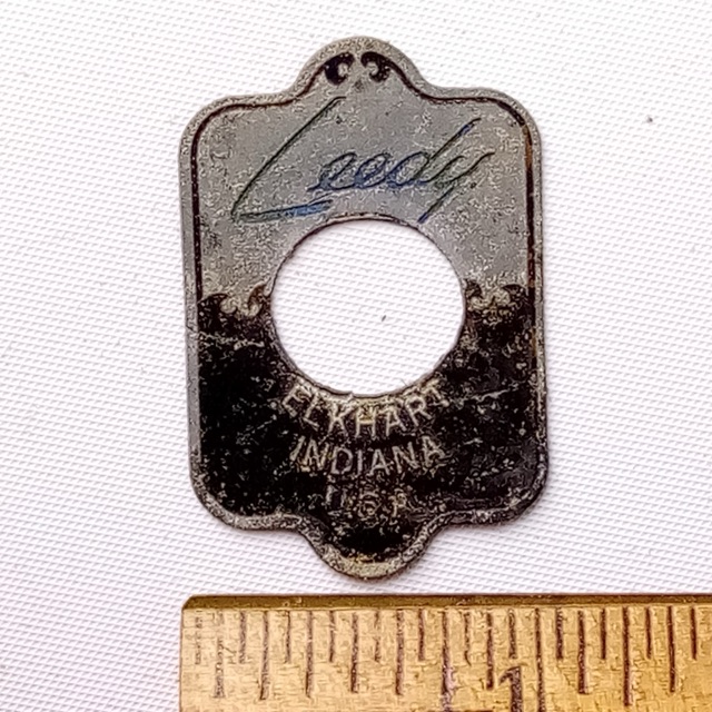 Leedy Elkhart Indiana USA Blue/Aluminum Badge Snare/Bass/Tom Drum Vintage '49-50 — main photograph