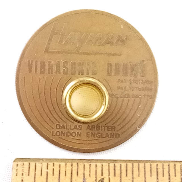 Hayman Vibrasonic Drums Brass Badge Dallas Arbiter London England Vintage 60s UK — main photograph