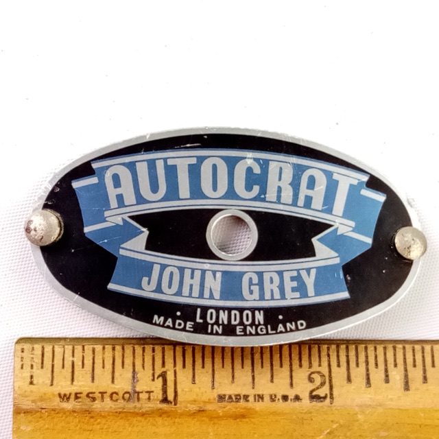 John Grey Autocrat Badge London Made In England Vintage 60s Bass/Tom/Snare Drum — main photograph