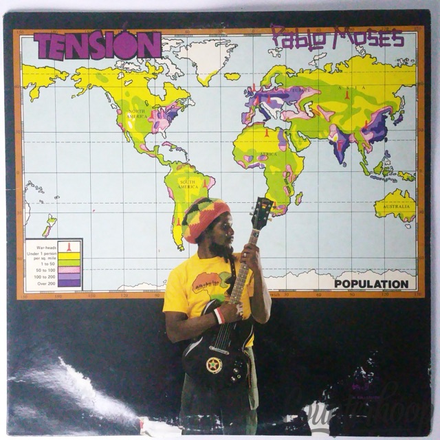 Pablo Moses-Tension 1984 VG++ Alligator Records Michael Richards/Derrick Barnett — main photograph