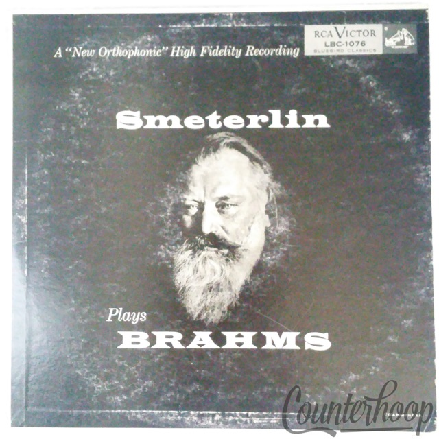 Jan Smeterlin Plays Brahms VG RCA Victor – LBC-1076 Bluebird Classics Mono1953 — main photograph