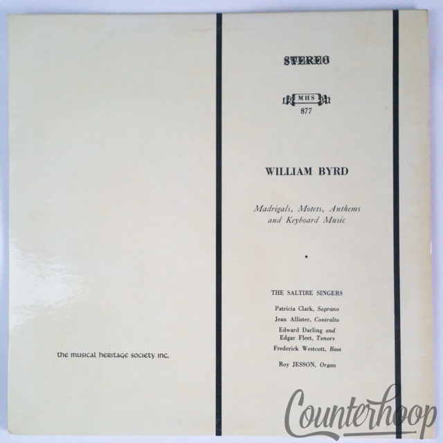 The Saltire Singers-William Byrd Madrigals, Motets, Anthems And Keyboard Music + — main photograph