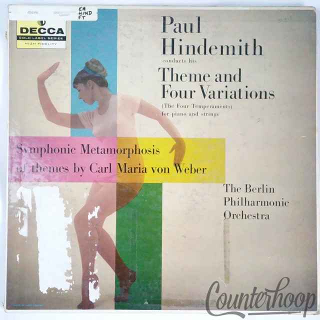Paul Hindemith-Theme&4 Variations and Symphonic Metamorphosis von Weber'56 Decca — main photograph