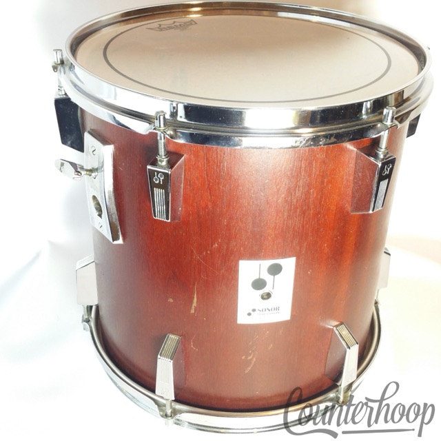 Sonor Phonic 13"Tom Drum Genuine Mahogany Veneer Germany Vintage 80s 9ply Beech — main photograph