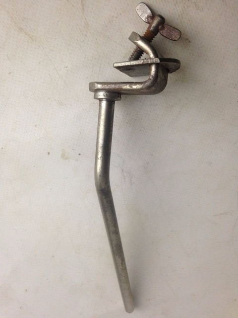 Gretsch Clamp-On Fixed Leg Bass Drum Spur Nickel Vintage 30s USA* — main photograph