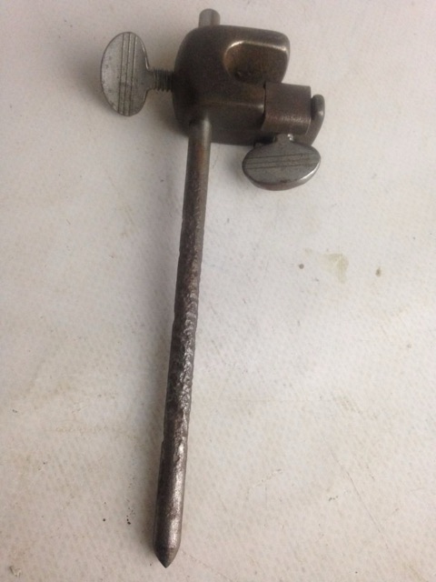 Ludwig Leedy Clamp-On Adjustable Leg Bass Drum Spur Nickel Vintage 20s USA* — main photograph