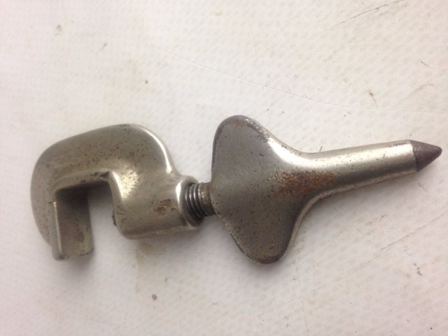 Ludwig Bass Drum Clamp-On Spur Vintage 20s Nickel Early American — main photograph