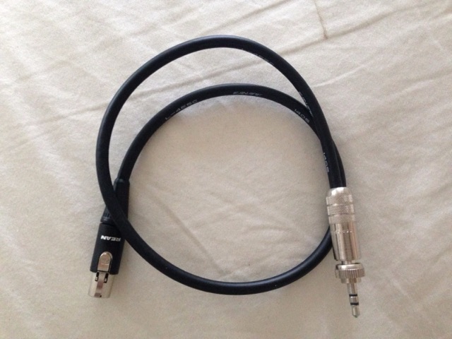 Canare Locking TRS to TA3F for Sennheiser Wireless into Sound Devices - Custom — main photograph