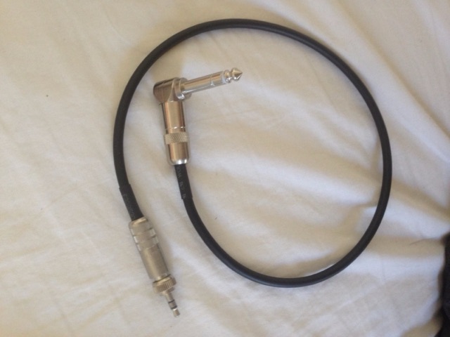 Locking TRS to 1/4in TRS for Sennheiser Wireless into Zoom F8 Line Input, Canare — main photograph