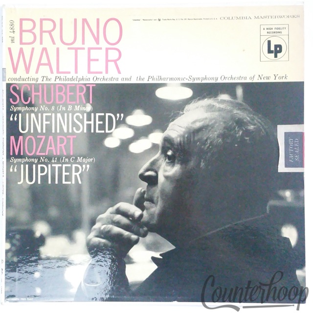 Bruno Walter-Schubert/Mozart-Symphony No8 Unfinished+41 Jupiter Mono Columbia M — main photograph
