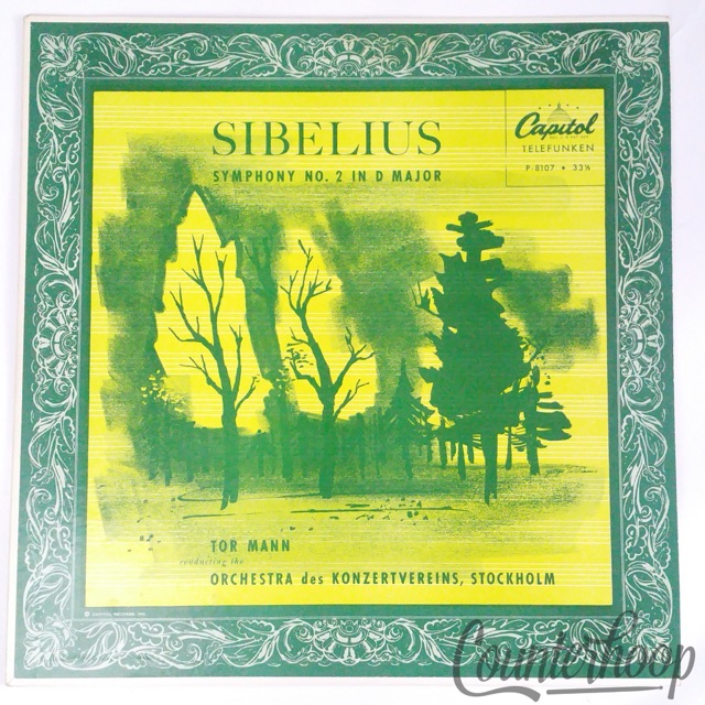 Jean Sibelius, Tor Mann, Stockholm – Symphony No. 2 In D-Major VG++ Capitol Mono — main photograph