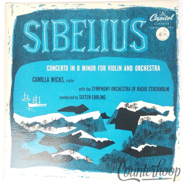 Jan Sibelius/Wicks/Ehrling-Concerto D Minor For Violin o47 VG+1952 Capitol Mono — main photograph