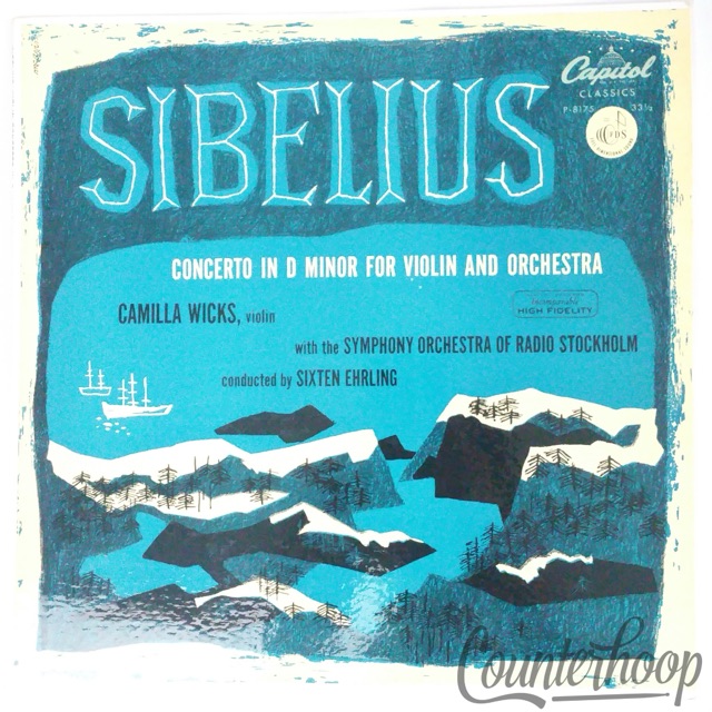 Jan Sibelius/Wicks/Ehrling-Concerto D Minor For Violin o47 VG+Capitol Mono 19 — main photograph