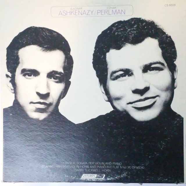 Vladimir Ashkenazy/Itzhak Perlman/Tuckwell/Franck/Brahms-Sonata For Violin NM'69 — main photograph