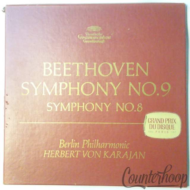 Beethoven/Karajan – Symphony No9/Symphony No8 2LP Mono 1964 Deutsche Grammophon — main photograph