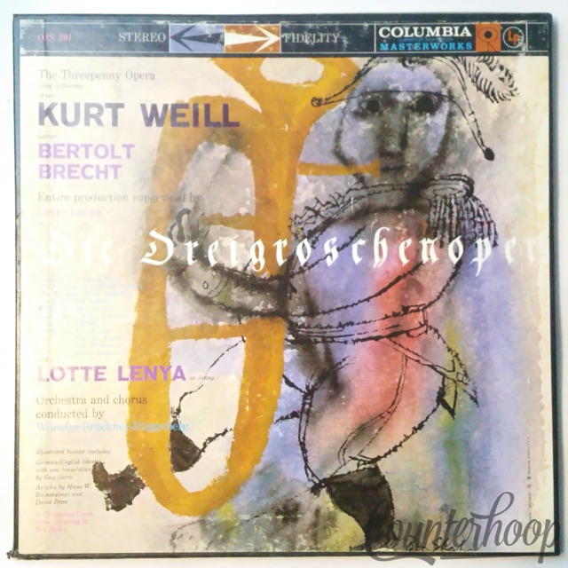 Kurt Weill/Lenya/Brückner-Rüggeberg– Die Dreigroschenoper 1958 2LP Mono Columbia — main photograph