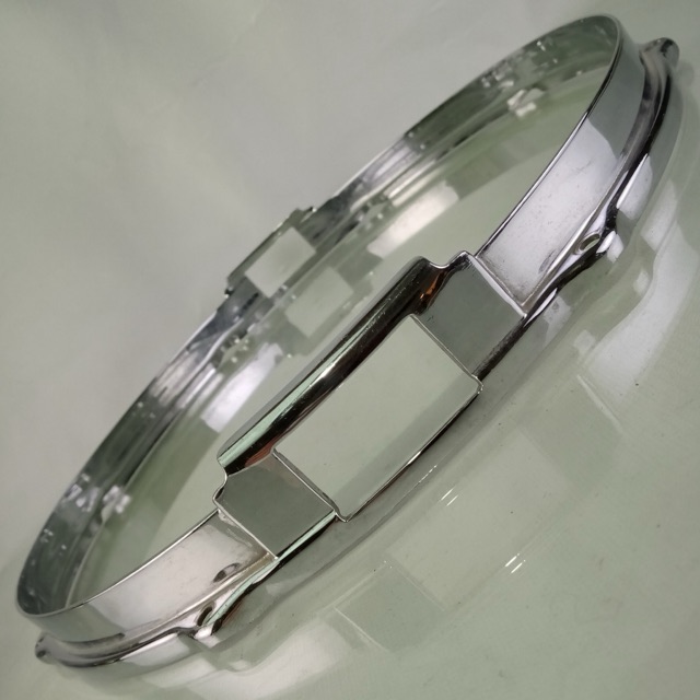 Leedy 14" COB Broadway Resonant 2-Flange Snare Drum Rim/Hoop Chrome Brass Ludwig — main photograph