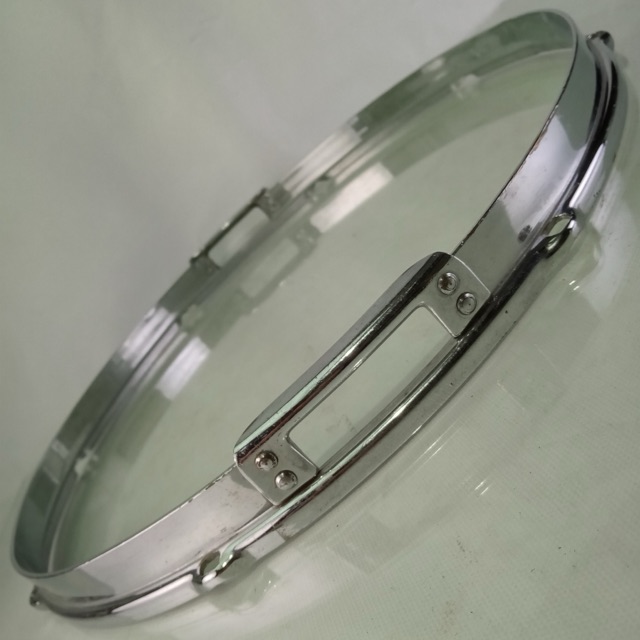 Slingerland 15" Chrome Radio King Resonant Snare Drum Rim/Hoop Riveted Gates 40s — main photograph