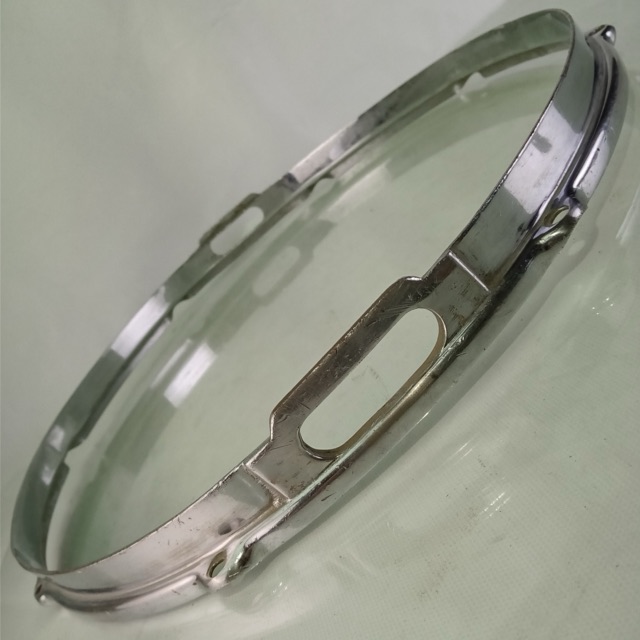 Leedy 15"COB Stick-Chopper Snare Drum Resonant Rim/Hoop Double-Flng Chrome-Brass — main photograph