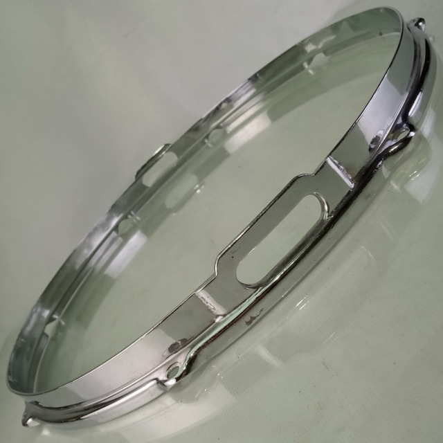 Leedy 15"Stick-Chopper COB Snare Drum Resonant Rim/Hoop Double-Flng Chrome-Brass — main photograph