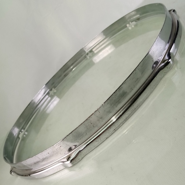 Leedy 15 COB Double-Flange Snare Drum Batter Rim/Hoop Stick-Chopper Chrome-Brass — main photograph