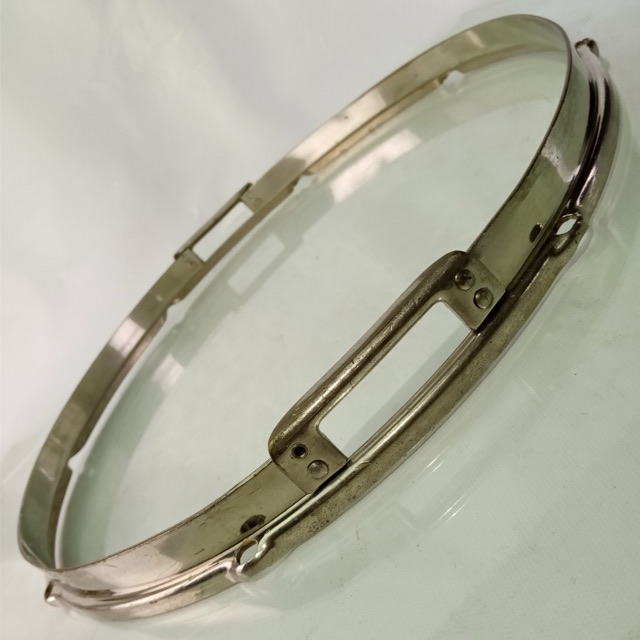 Slingerland 15" Nickel Radio King Resonant Snare Drum Rim/Hoop Riveted Gates 40s — main photograph