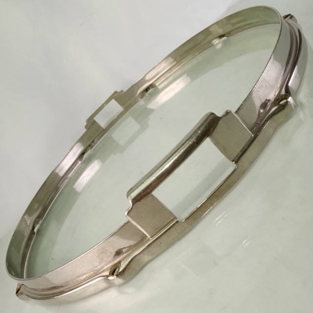 Leedy&Ludwig 15" Stick-Chopper Chrome-Brass Snare Drum Resonant Rim/Hoop 30s COB — main photograph