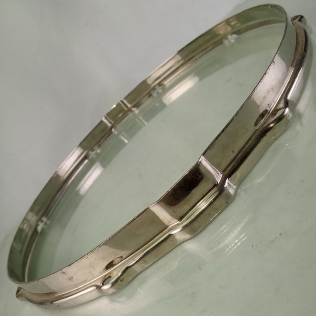 Leedy 15" Double-Flange Stick-Chopper Nickel-Brass Snare Drum Resonant Rim/Hoop — main photograph