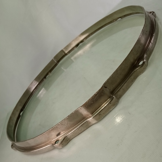 Leedy 15"NOB Stick-Chopper Nickel-Brass Snare Drum Resonant Rim/Hoop Double-Flng — main photograph