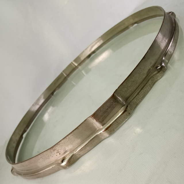Leedy 15"NOB Stick-Chopper Snare Drum Resonant Rim/Hoop Nickel-Brass Vintage 20s — main photograph
