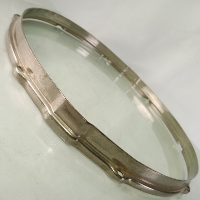 Leedy 15"NOB Double-Flange Snare Drum Resonant Rim/Hoop Nickel-Brass Vintage 20s — main photograph