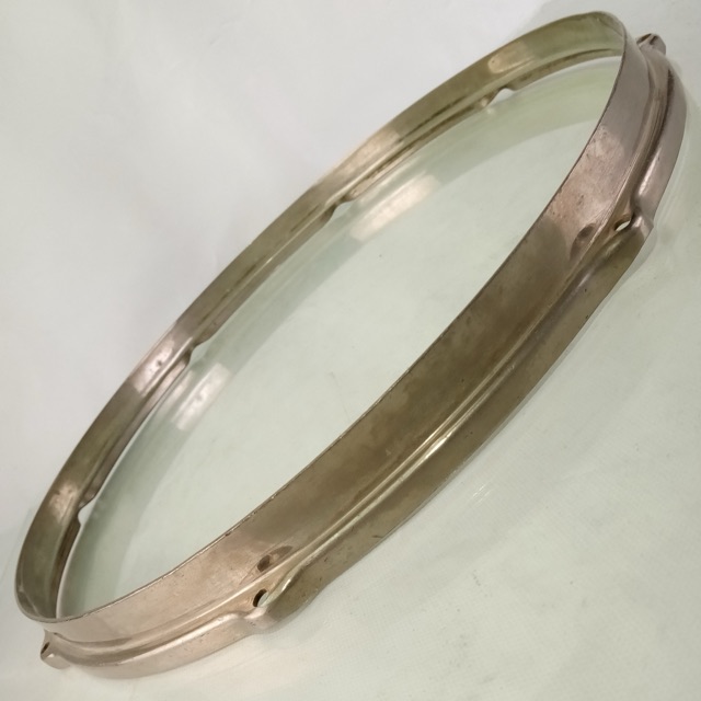 Leedy 15"Double-Flange Stick-Chopper Snare Drum/Tom Batter Rim/Hoop Nickel-Brass — main photograph