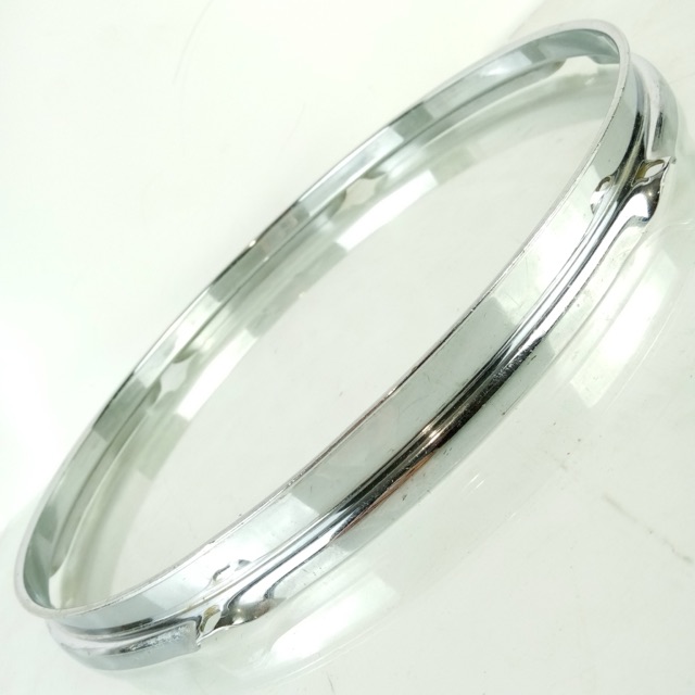Ludwig 14"6-Lug Chrome-BRASS Triple-Flange Snare/Floor Tom Drum Rim/Hoop COB WFL — main photograph