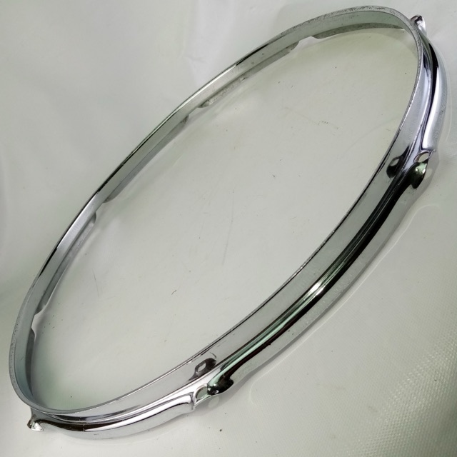 Ludwig 18"COB Floor Tom Drum Batter Rim/Hoop BRASS 8Lug Triple-Flange Chrome 60s — main photograph