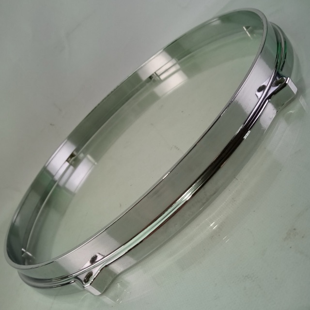 Milestone 12" Die-Cast 6-Lug Tom Drum Rim Hoop Vintage 80s Chrome Tempus Canada — main photograph