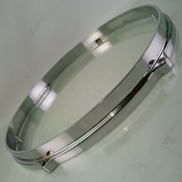 Milestone 12" Die-Cast 6-Lug Tom Drum Rim Hoop Vintage 80s Chrome Tempus Canada — main photograph