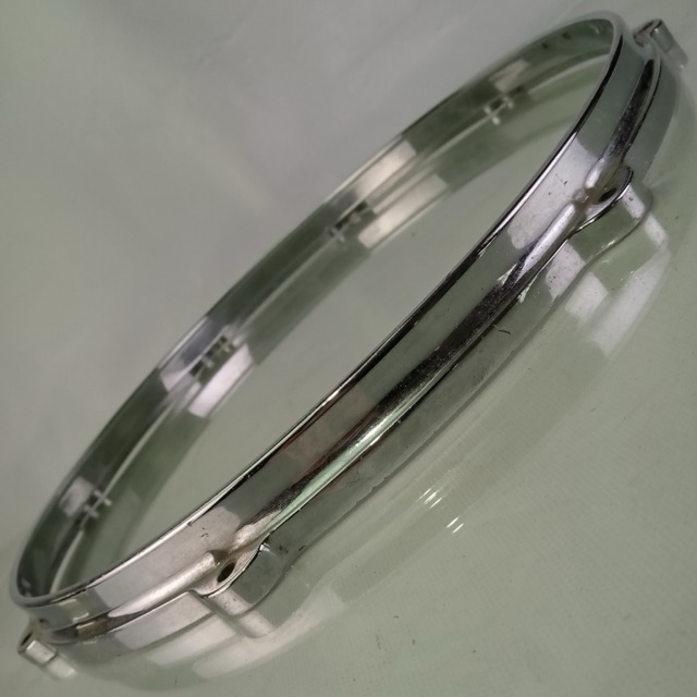 Boosey&Hawkes Ajax 14" Die-Cast Floor Tom/Snare Drum 8Lug Batter Rim/Hoop Chrome — main photograph
