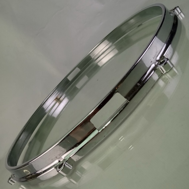 Ajax 14" Die-Cast Snare Drum Resonant Side Rim/Hoop 8-Lug Chrome Vintage 60s — main photograph