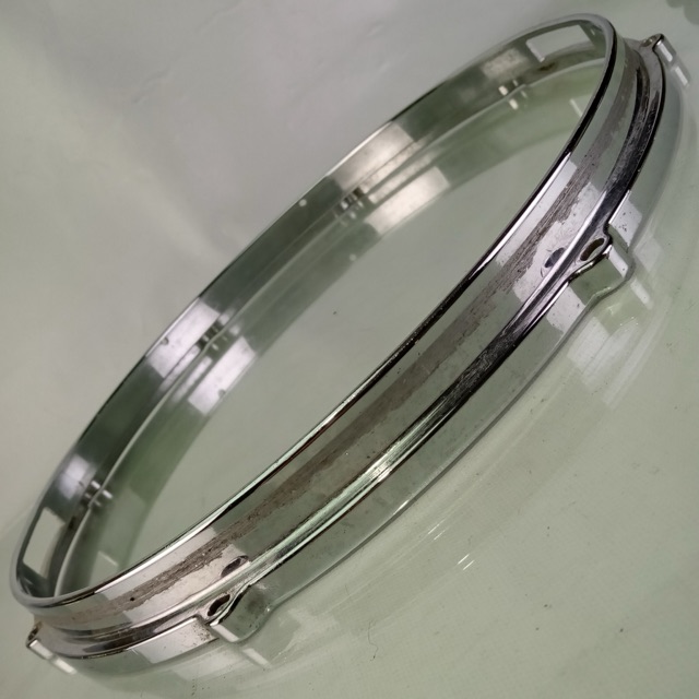 Carlton 14" Die-Cast 8-Lug Snare Drum Resonant Side Rim/Hoop Chrome Vintage 60s — main photograph