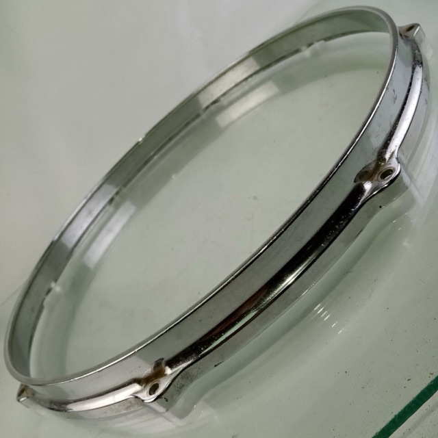 Gretsch 14"Die-Cast 8Lug Snare Drum/Floor Tom Batter Rim/Hoop Chrome Vintage 60s — main photograph